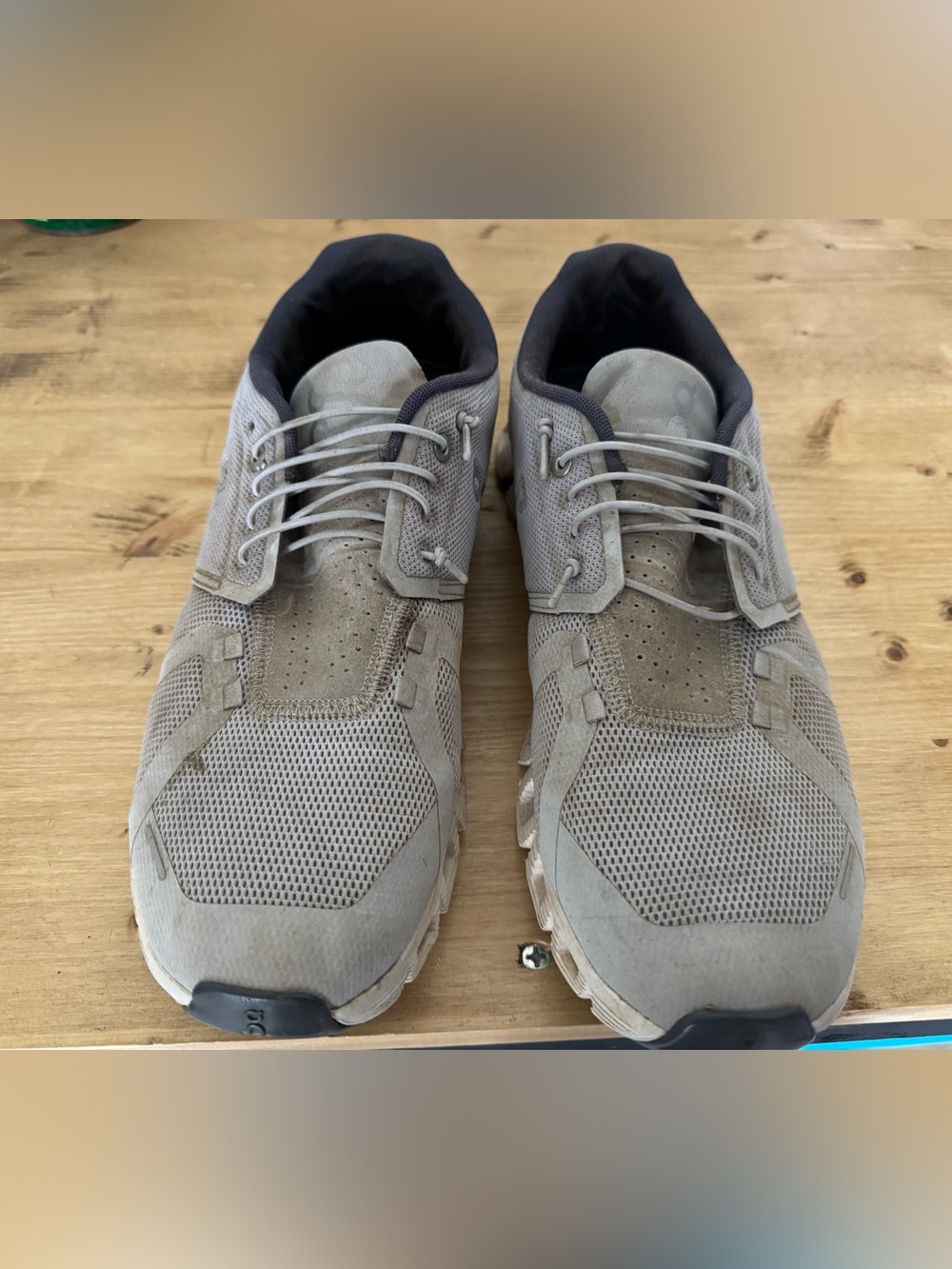 On Running Men's Gray Suede & Mesh Sneakers
